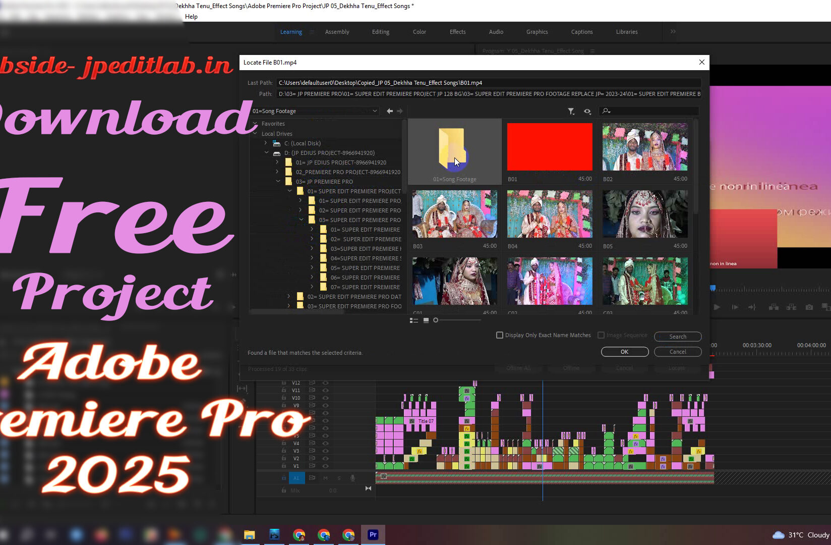 Free Download Dekhha Tenu Premiere Pro Song Project Template