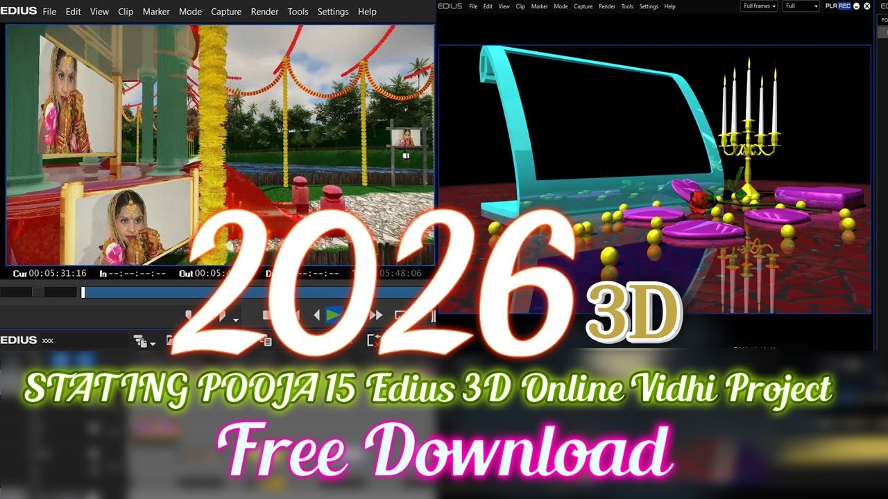 STARTING POOJA 15 Edius 3D Online Vidhi Project Free Download