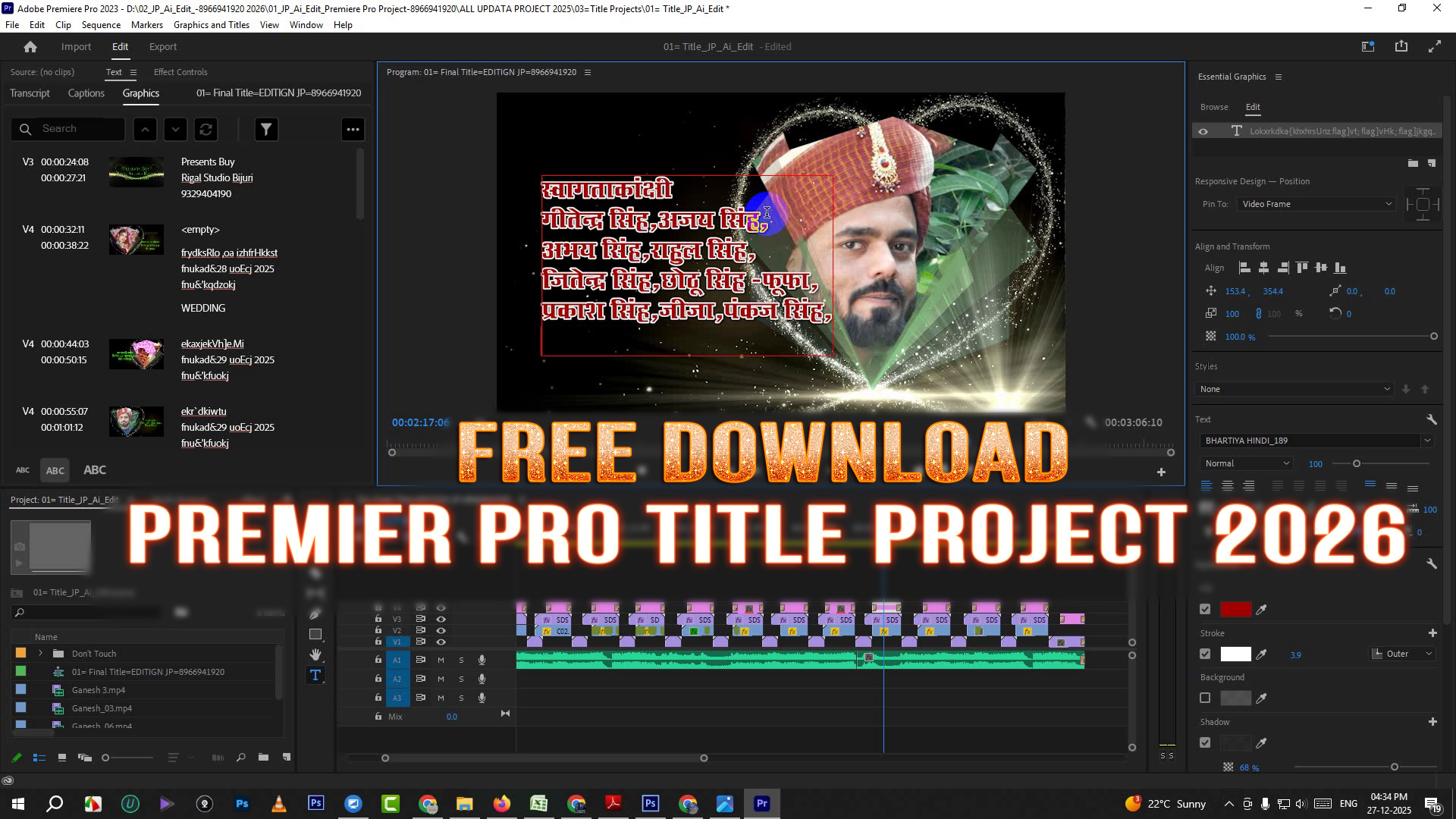 Free Download Premiere Pro Title Project 2026